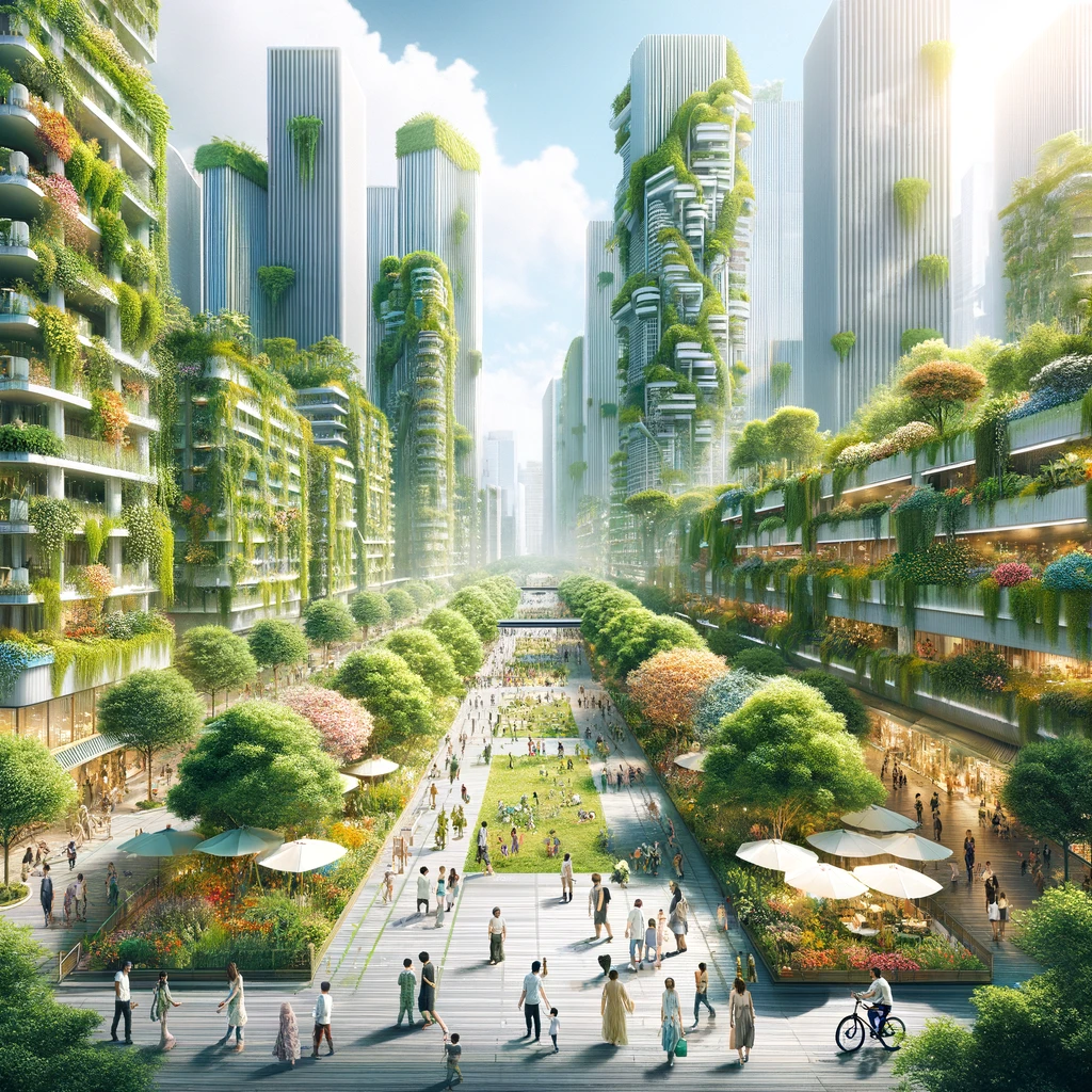 Grüne Stadt der Zukunft
